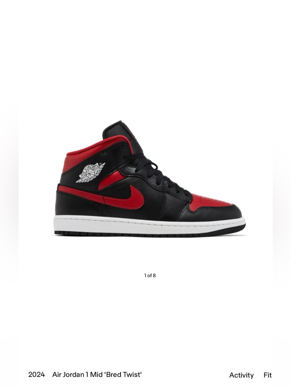 Nike Jordan Men’s Mid-Top Sneakers in Black and Red